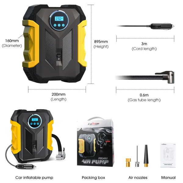Carsun tire inflator ухаалаг дугуй хийлэгч